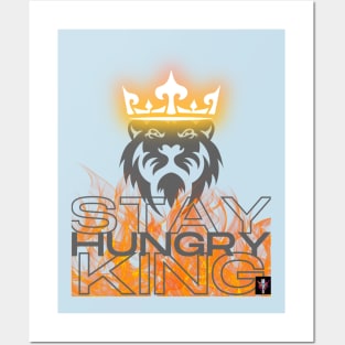 Stay Hungry King Lion Fire Pop Art Design Posters and Art